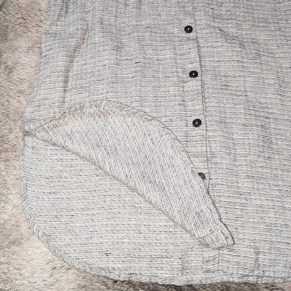 FLAX Linen Button Front Longline Blouse Tunic Women's Medium - Picture 5 of 6